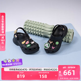 卡骆驰crocs檀健次同款复古洞洞鞋女鞋厚底老爹鞋小鲸鱼洞洞鞋206302 黑色-001(含智必星) 36 /37(230mm)