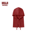 无印良品（MUJI）羊毛 罗纹编织 巴拉克拉法帽 帽子女秋冬 针织帽 围脖 DDA44A4A 红色