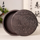 善琏湖笔砚台 端砚天然原石肇庆国家非遗作品精品手工磨新宋坑天然原石高档砚台