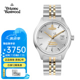 薇薇安·威斯特伍德（Vivienne Westwood）西太后手表小碎冰蓝手表女表石英表指针表生日礼物送女友名表钢带 间金银盘【冰白】 VV311SLSG 29mm
