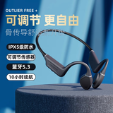 创新（Creative）Outlier free+骨传导耳机运动跑步蓝牙耳机不入耳防水健身 无线运动 亚光黑