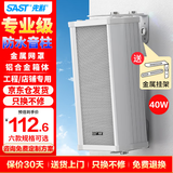 先科（SAST）40W室外防水音柱音响户外定压壁挂音箱学校店铺校园背景音乐公共广播喇叭系统播放器