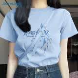 真维斯（Jeanswest）藏青色短袖t恤衫女2026新款夏季潮流小个子宽松休闲半袖上衣服