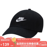 耐克NIKE运动配饰男女太阳帽棒球帽CLUB CAP帽子FB5368-011黑M/L