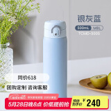 膳魔师（THERMOS）500ml保冷保温杯防滑硅胶底316钢男女士学生水杯子TCMD-500S-MBL