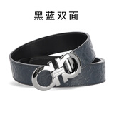 菲拉格慕（Ferragamo） 腰带男士休闲商务正装皮带【带宽约3.5cm/可裁剪】 675542 735830马蹄扣/枪扣 110码【适合3尺3以内腰围】