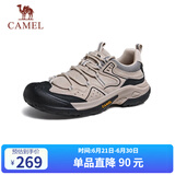 骆驼（CAMEL）男士户外登山复古皮面休闲低帮徒步鞋 G14A342696 埃尔沙 44