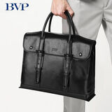 BVP公文包男商务头层牛皮手提包斜挎包笔记本电脑包公务包送老公男友