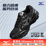 美津浓（MIZUNO）男女鞋 25秋季新款运动鞋缓震透气情侣鞋轻质耐磨跑鞋休闲跑步鞋 【SPEED 2K】跑酷黑/主推款 42 (270mm)
