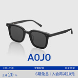 aojo太阳镜防晒眼镜防紫外线太阳镜女开车驾驶专用墨镜男士SG213 C1暗夜黑