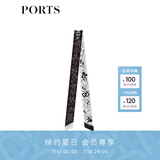 PORTS宝姿女装商场同款早秋优雅水墨花卉印花巾LP9A6146