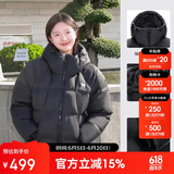 骆驼（CAMEL）女装短款羽绒服百搭保暖加厚菱格羽绒外套面包服 734CA6B619