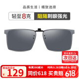 海伦凯勒近视眼镜太阳镜夹片 时尚偏光男女近视驾驶专用墨镜夹片H801C11