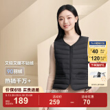 波司登（BOSIDENG）【新实用主义】轻薄羽绒服90绒女短款露营徒步拿捏温差保暖马甲 【店长推荐】黑色8056 L 170/92A