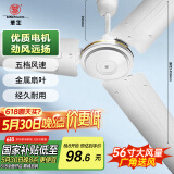 华生（Wahson）吊扇/电风扇/大风力宿舍工厂楼顶扇/工业风扇客厅厨房餐厅家用风扇交流定频风扇1.4米 FC-1400