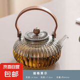 仙子提梁壶耐高温玻璃茶具加厚防爆泡泡茶煮茶茶水分离 烟青仙子壶 840ml