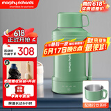 摩飞电器（Morphyrichards）电热水壶便携式旅行烧水壶 大容量户外恒温热水壶烧水杯真空保温壶双层304不锈钢内胆保温瓶 1L 清新绿