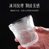 【采销优选】ins冰川纹玻璃杯家用茶杯喝水杯子果汁杯饮料啤酒杯 冰川杯矮款230ml1只