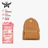 MCM STARK 中号铆钉通勤休闲旅行背包双肩包男女同款 干邑色 礼物