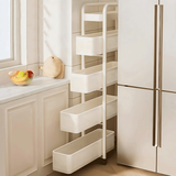 厨事优（CHUSHIYOU）厨房夹缝置物架落地货架冰箱卫生间浴室多层小推车抽拉收纳储物柜