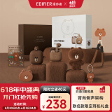 漫步者（EDIFIER）LINE FRIENDS 联名款限定耳机礼盒 Zero Air 真无线蓝牙耳机 半入耳式耳机 布朗熊款