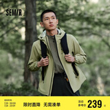 森马（Semir）冲锋衣外套男秋户外风三防情侣上衣109524108201