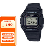 卡西欧（CASIO）手表男复古小方块运动防水学生男女f91w系列手表W-218H-1A