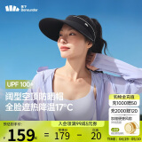 蕉下（beneunder）防晒帽子女黑胶空顶帽遮阳帽防紫外线遮脸太阳帽BM569黑