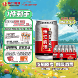 珠江啤酒（PEARL RIVER）12度 珠江原麦啤酒 330ml*24听 整箱装
