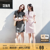 森马（Semir）连衣裙女圆领收腰弹力针织裙2025夏刺绣休闲短裙辣妹109325114001