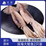 鸿顺 深海大鱿鱼 1斤（2条装）年货送礼 鲜捕速冻 烧烤食材 铁板鱿鱼