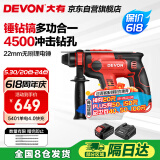 大有（Devon）20V工业级无刷充电锂电电锤5401打混凝土电镐开凿4.0Ah单电快充
