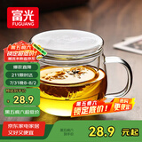 富光花茶杯透明茶杯内胆茶水分离杯办公室玻璃杯子水杯350ml