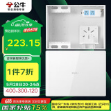 公牛（BULL）弱电箱 多媒体信息箱集线箱 玻璃面盖配电箱 大箱带GN-A02插座 