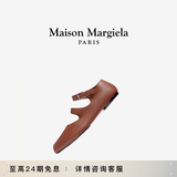 Maison Margiela马吉拉Tabi双带芭蕾分趾鞋平底搭扣休闲鞋女鞋单鞋通勤 T2262棕色 38