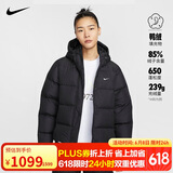 耐克NIKE运动羽绒服女短款保暖DWNFL METRO秋冬外套FZ5929-010黑XL