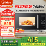 美的（Midea）【国家补贴】微波炉烤箱一体机 光波炉 25升家用平板式易清洁内胆 900W变频速热微烤一体机PC2323W