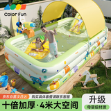 COLORFUN游泳池家用大型户外儿童戏水池夏季遮阳宝宝婴儿游泳桶浴缸滑滑梯
