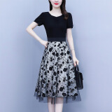 妃莉杋（FeiLiFan）夏季连衣裙女装2025新款法式时尚小个子气质收腰显瘦碎花裙子女 1972 M （建议98-108斤）