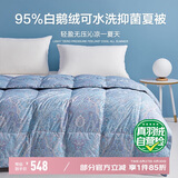 博洋家纺亚斯空调被抑菌95%白鹅绒被羽绒被夏凉被(160g填充)150*210cm