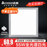 志高厨房灯集成吊顶厨卫灯具300x300x600x600扣板灯卫生间吸顶平板灯 55W 600*600mm银色