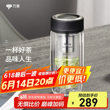 万象（WANXIANG）玻璃杯商务办公水杯V17L礼盒装送礼350ML双层圆弧杯体带滤网水杯