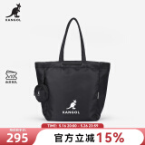 KANGOL官方新款抽绳大容量防水健身包单肩手提托特包男女上课通勤 黑色