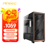 安钛克（Antec)FLUX PRO电脑主机箱/胡桃木外观//FLUX风道专利/双温控显示/配6把风扇 /侧装电源/玻璃