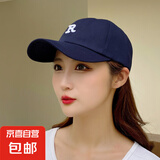 热销款棒球帽鸭舌帽大头围遮阳帽春夏软顶防晒男女 藏青色 56