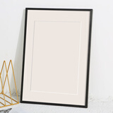 森淼简约细窄边铝合金相框空框挂墙营业执照框海报装裱画框拼图展示框 平面黑色【极简金属边框】定制需咨询客服 A4挂摆两用-可放21*29.7cm