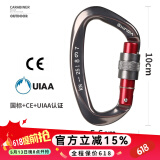 欣达（xinda） 专业攀岩登山D形主锁安全扣锁具热锻铝镁合金户外安全挂钩锁匙扣 枪灰色