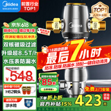 美的（Midea）前置过滤器40微米反冲洗压力表监控 QZBW20S-12T 全屋家用净水器清洗 旋风