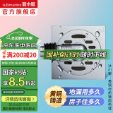 潜水艇（Submarine）全铜防臭地漏 卫生间黄铜镀铬亮面镜面洗衣机干区淋浴地漏厨房 洗衣机地漏【双排水】带弯头