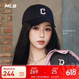 MLB帽子男女软顶棒球帽虞书欣明星同款运动鸭舌帽3ACP6601N-45CGS-F